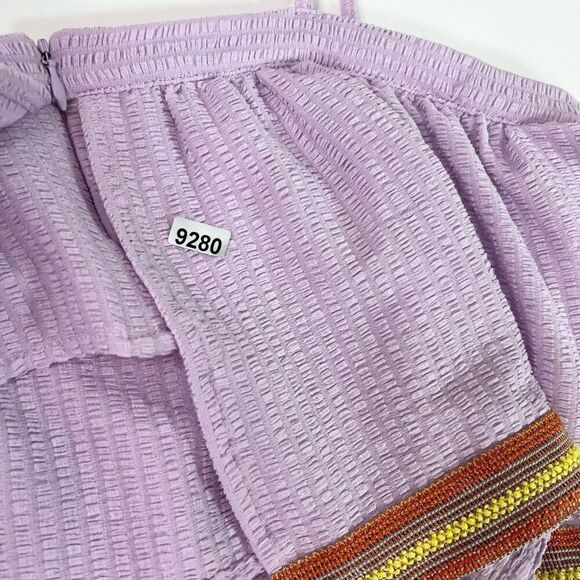 NWT Koch Lola Top Womens Medium Purple Sleeveless Cropped Flowy Silhouette - Picture 12 of 12